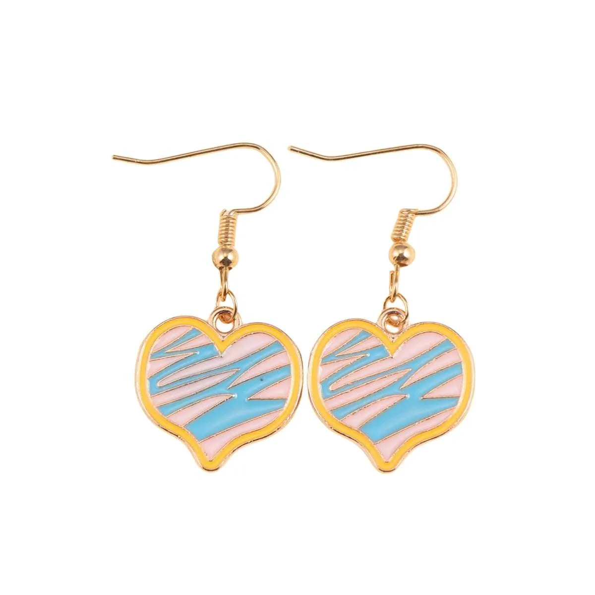 Blue & White Heart Drop Earrings sold by Zulily product image thumbnail 3