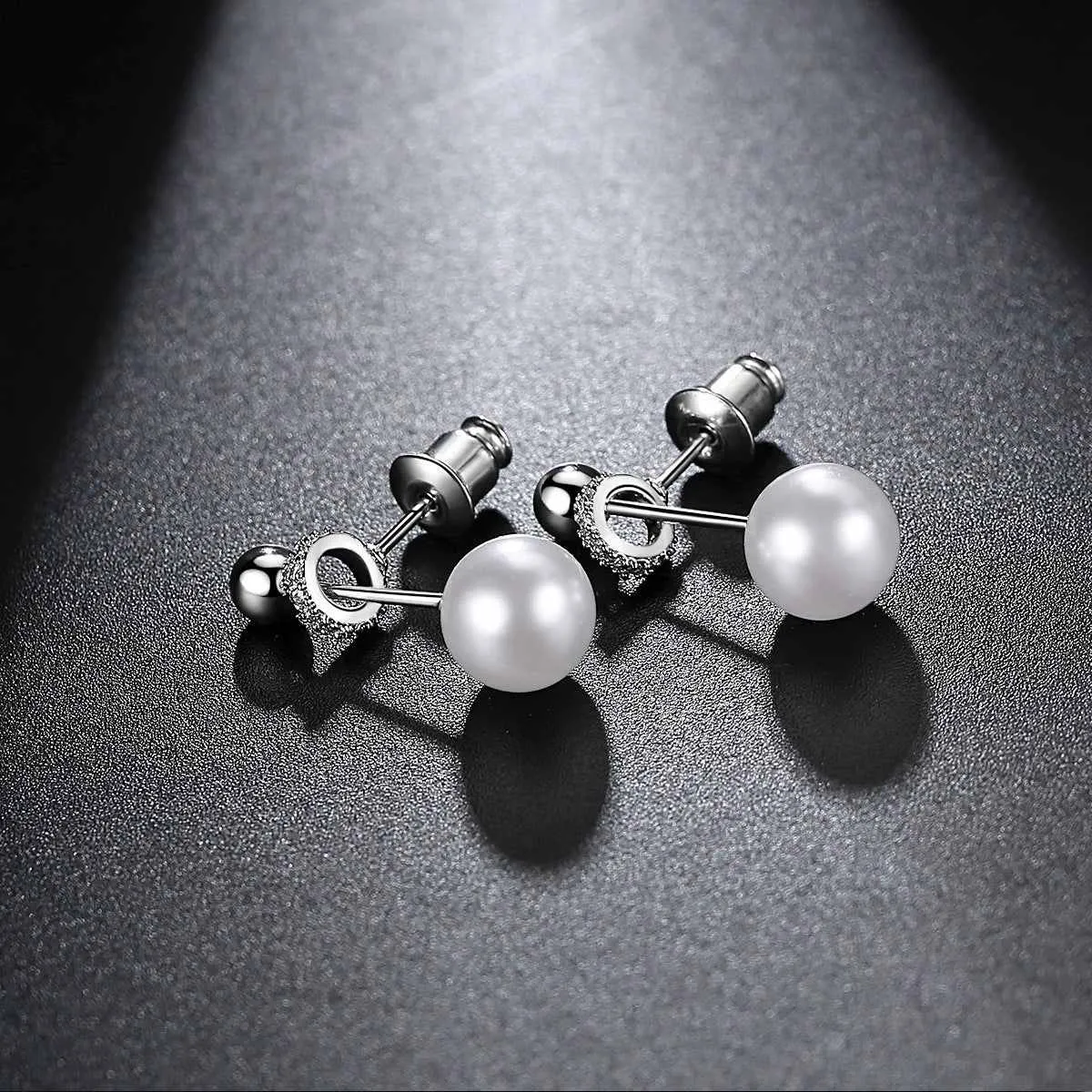 Pearl & Cubic Zirconia Interlocked Drop Earrings sold by Zulily product image thumbnail 3