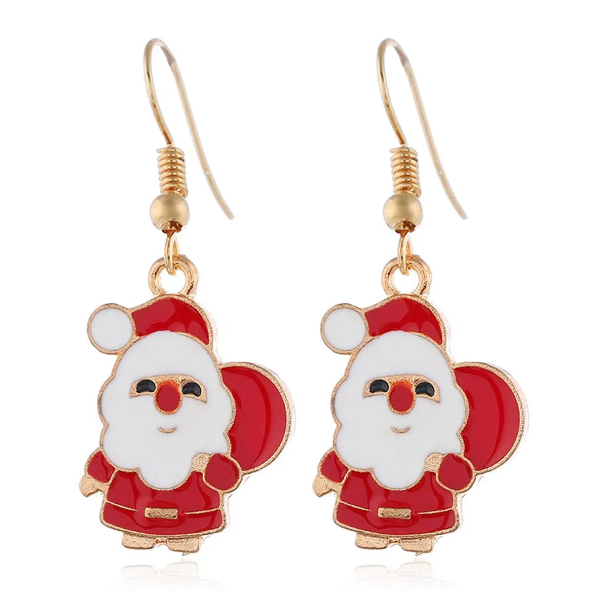 Red Enamel & Goldtone Santa Pendant Necklace Set sold by Zulily product image thumbnail 3