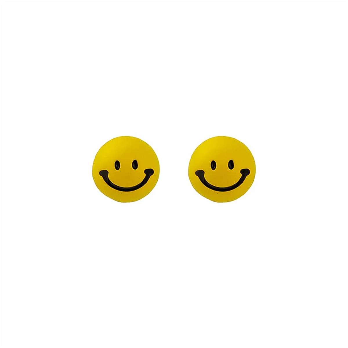 Yellow Enamel & Silvertone Smiley Stud Earrings sold by Zulily product image thumbnail 2