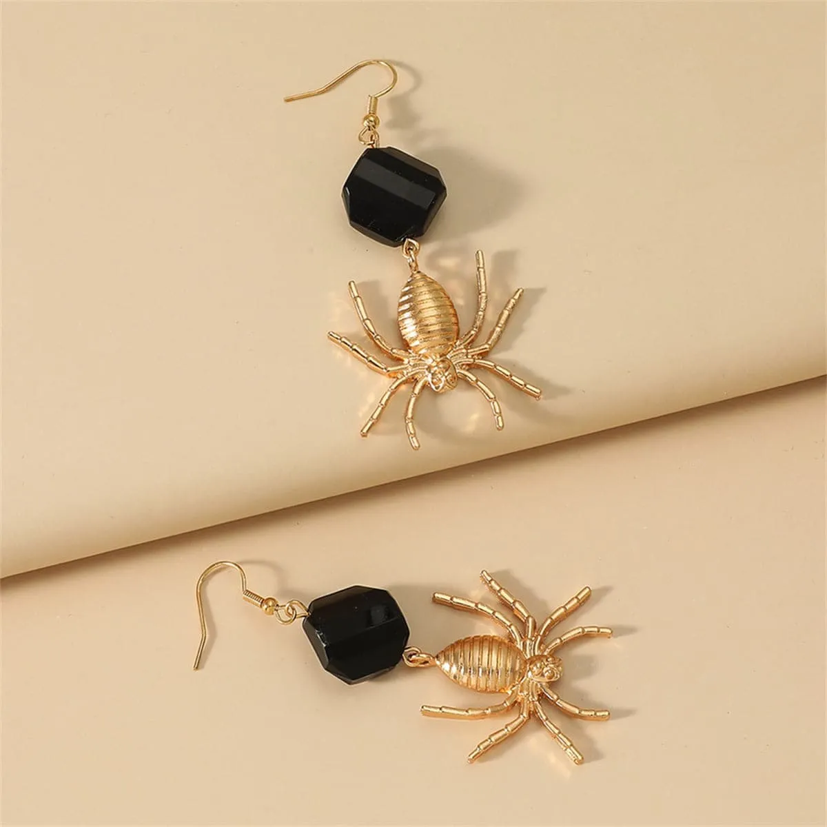 Black Acrylic & Goldtone Spider Drop Earrings sold by Zulily product image thumbnail 2