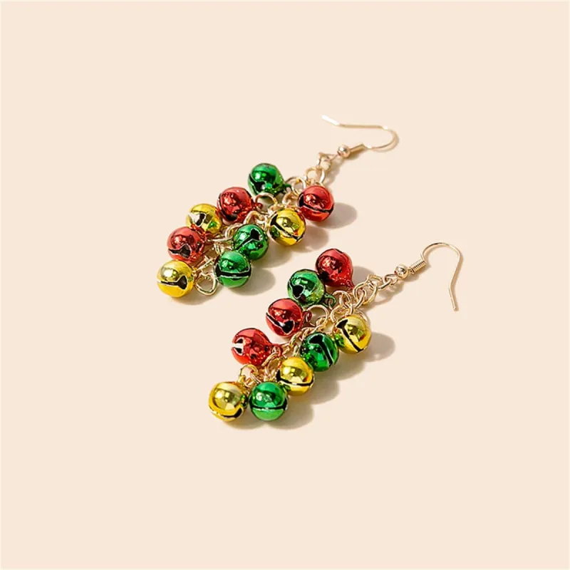 Green & Red Bell Cluster Drop Earrings made by Zulily