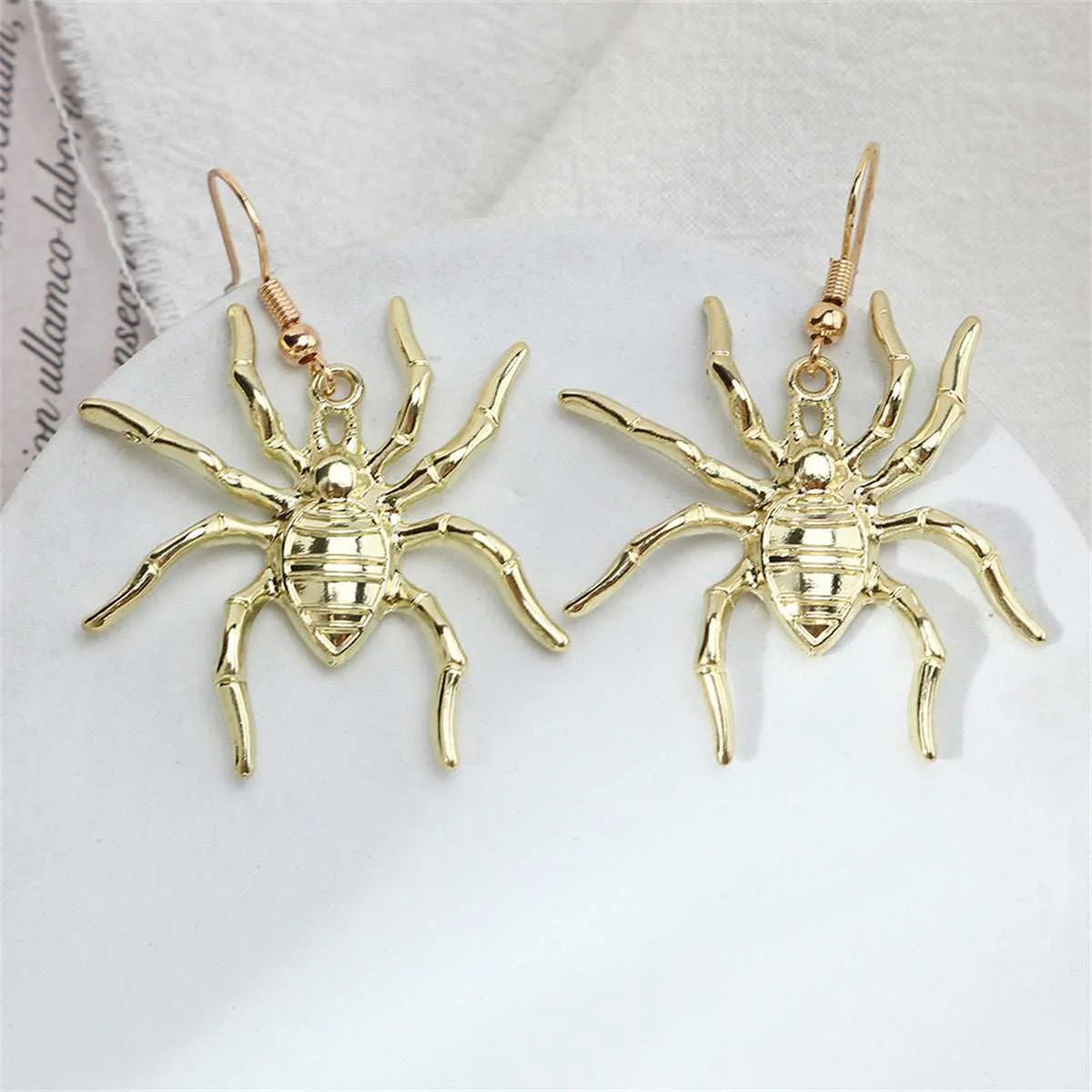 Goldtone Spider Drop Earrings sold by Zulily product image thumbnail 2