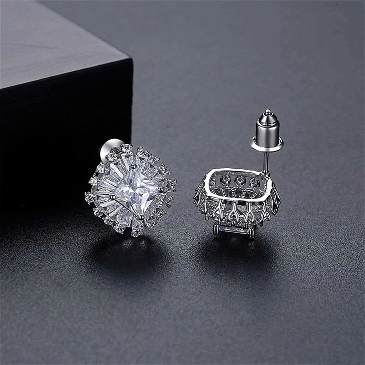 Crystal & Cubic Zirconia Silvertone Hola Stud Earrings sold by Zulily