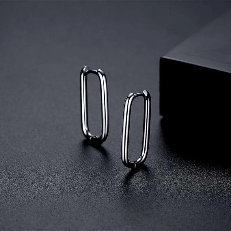 Silvertone Smooth Face U-Shape Huggie Earrings made by Zulily