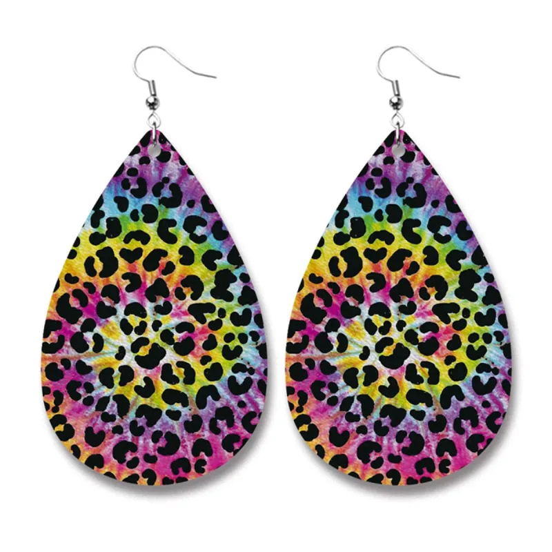 Yellow Polystyrene & Silvertone Animal-Print Drop Earrings made by Zulily