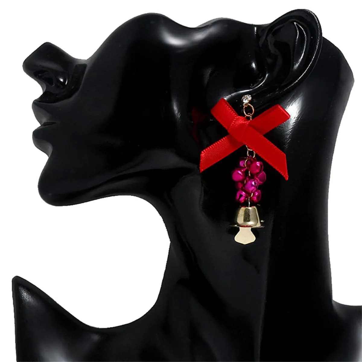 Red Enamel & Cubic Zirconia Bell Drop Earrings sold by Zulily product image thumbnail 2
