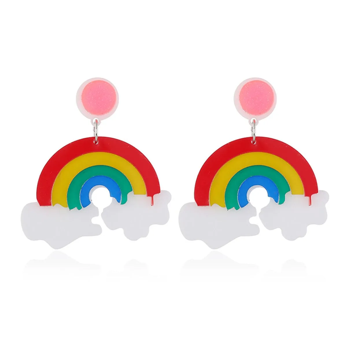Red & Yellow Multicolor Rainbow Drop Earrings sold by Zulily product image thumbnail 3
