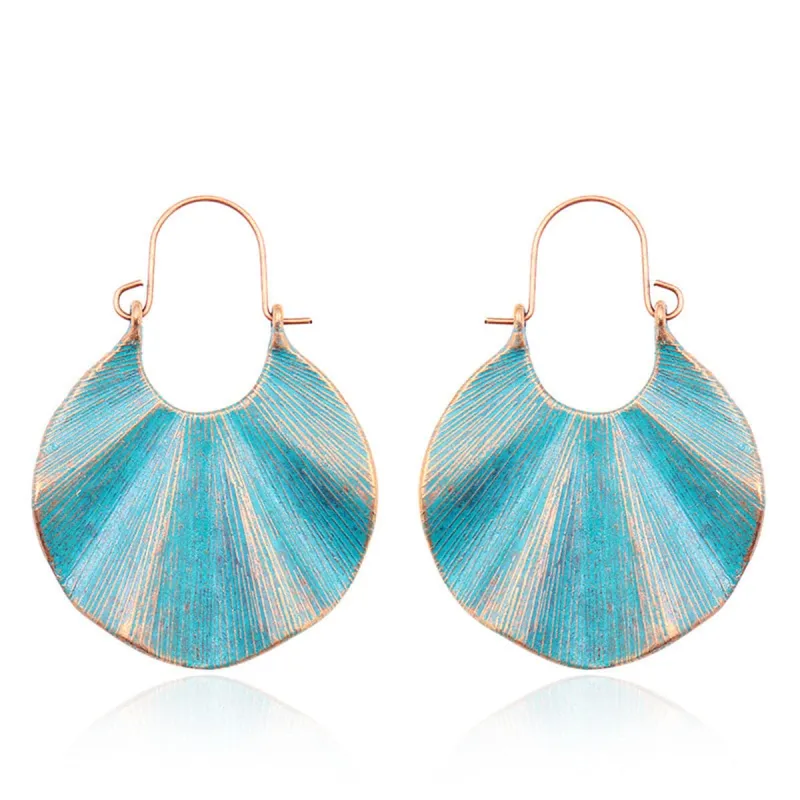 Aqua Enamel & Goldtone Lotus Leaf Drop Earrings made by Zulily