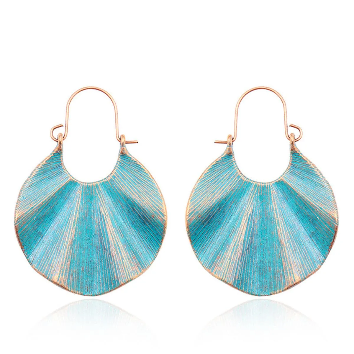 Aqua Enamel & Goldtone Lotus Leaf Drop Earrings sold by Zulily