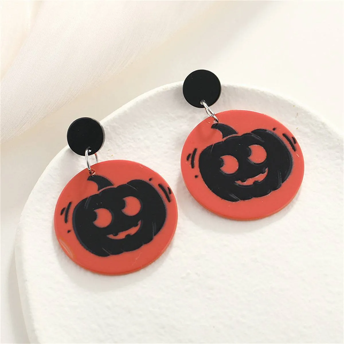 Red & Black Jack-O'-Lantern Drop Earrings sold by Zulily product image thumbnail 3