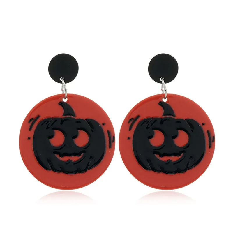 Red & Black Jack-O'-Lantern Drop Earrings made by Zulily