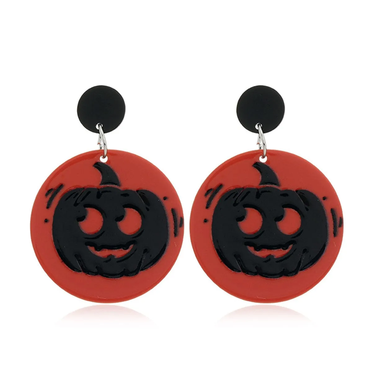 Red & Black Jack-O'-Lantern Drop Earrings sold by Zulily