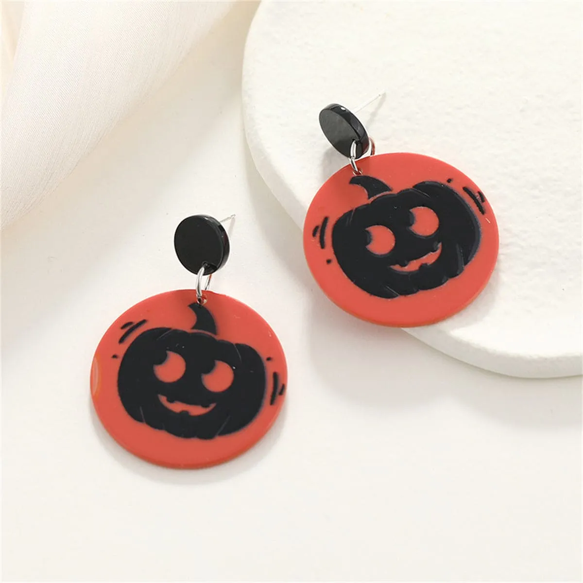 Red & Black Jack-O'-Lantern Drop Earrings sold by Zulily product image thumbnail 2