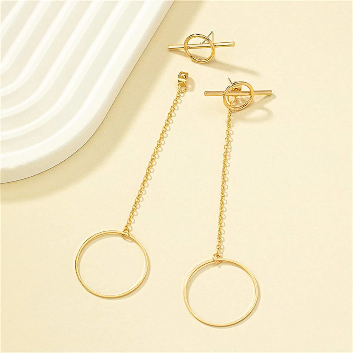 Goldtone Circle Bar Ear Jackets sold by Zulily product image thumbnail 3