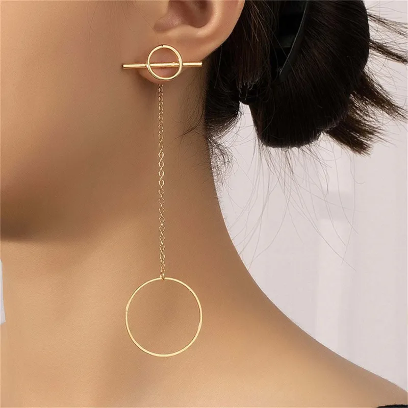 Goldtone Circle Bar Ear Jackets made by Zulily