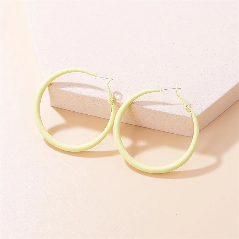 Yellow Hoop Earrings made by Zulily