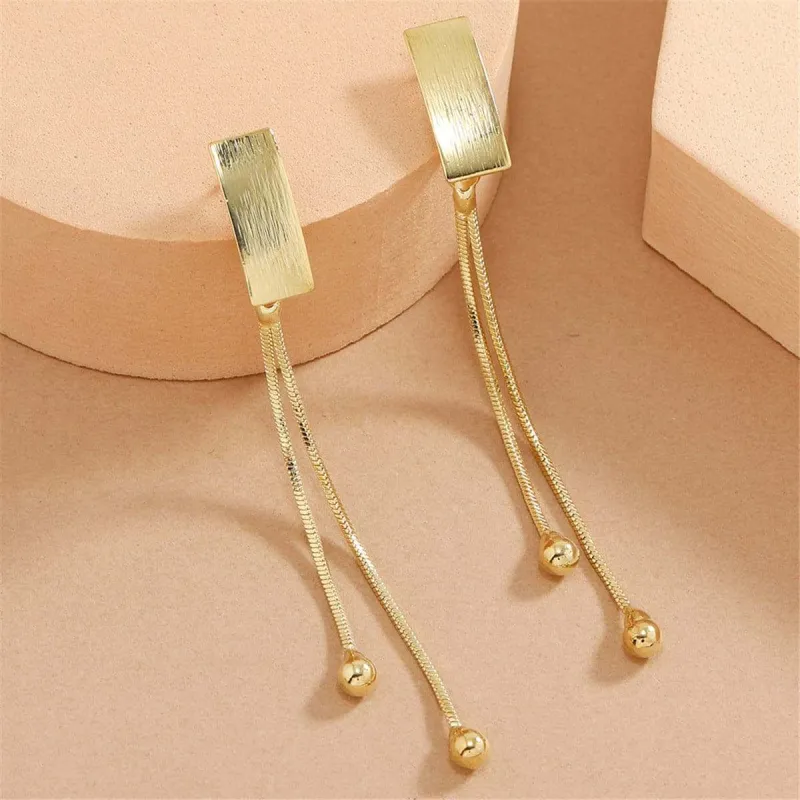 Goldtone Beaded Tassel Drop Earrings made by Zulily