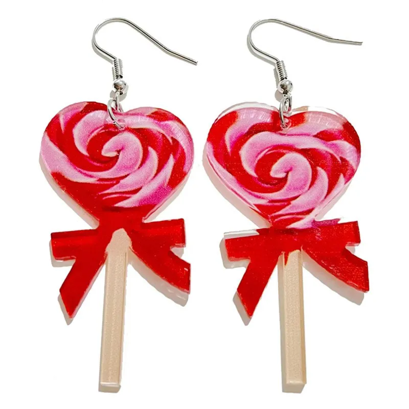 Red & Pink Heart Candy Drop Earrings made by Zulily