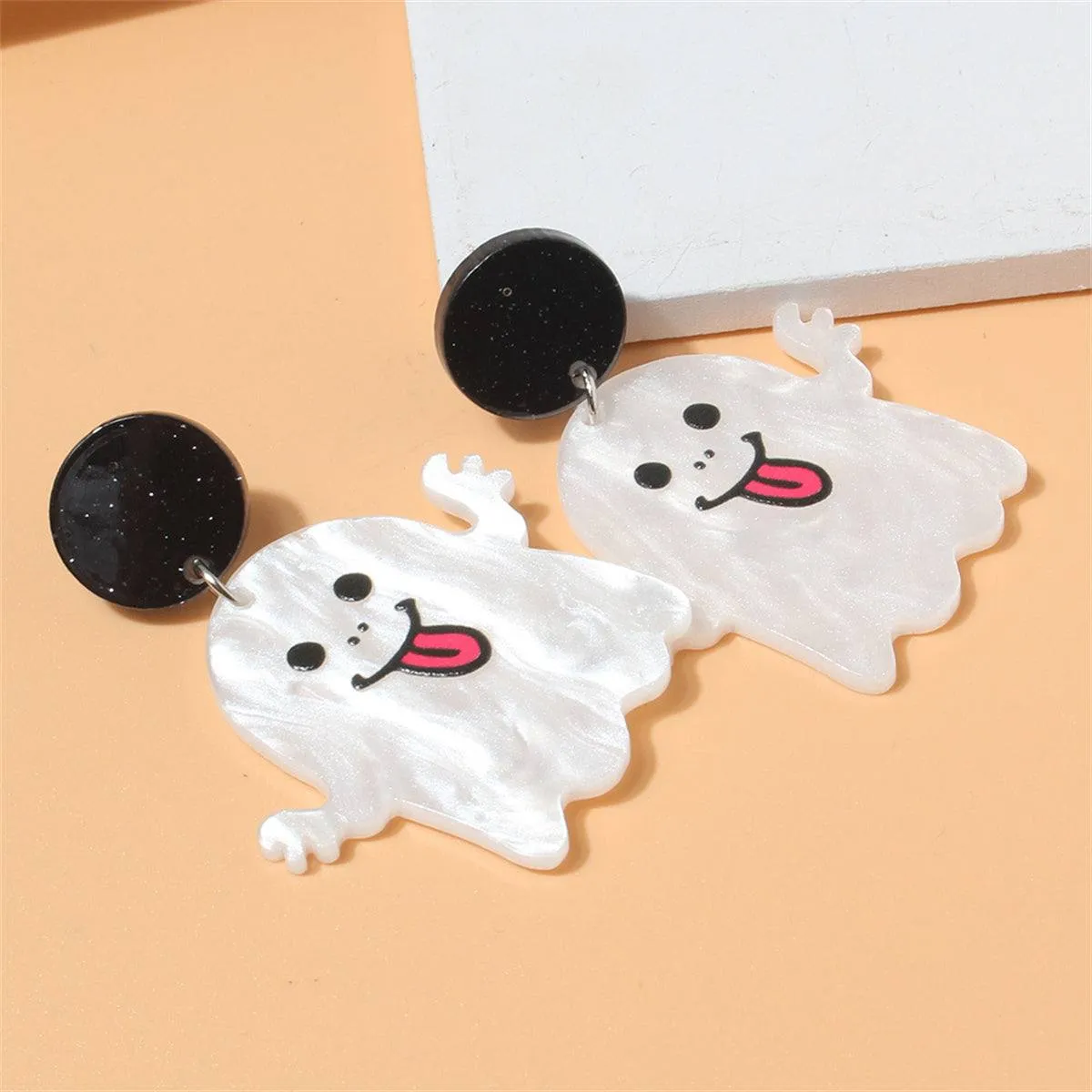 Black & White Ghost Drop Earrings sold by Zulily product image thumbnail 2
