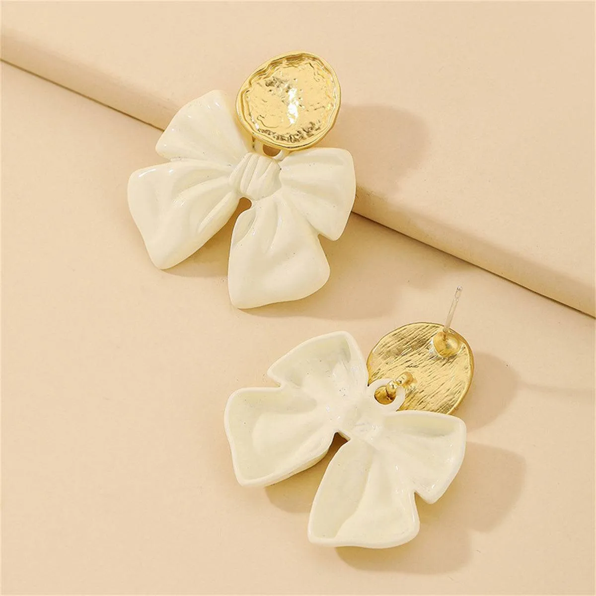 Enamel & Goldtone Bow Drop Earrings sold by Zulily product image thumbnail 2