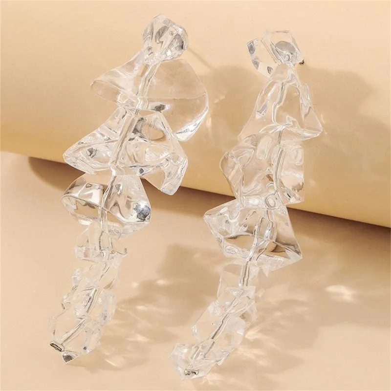 Clear Acrylic & Silvertone Icicle Drop Earrings made by Zulily
