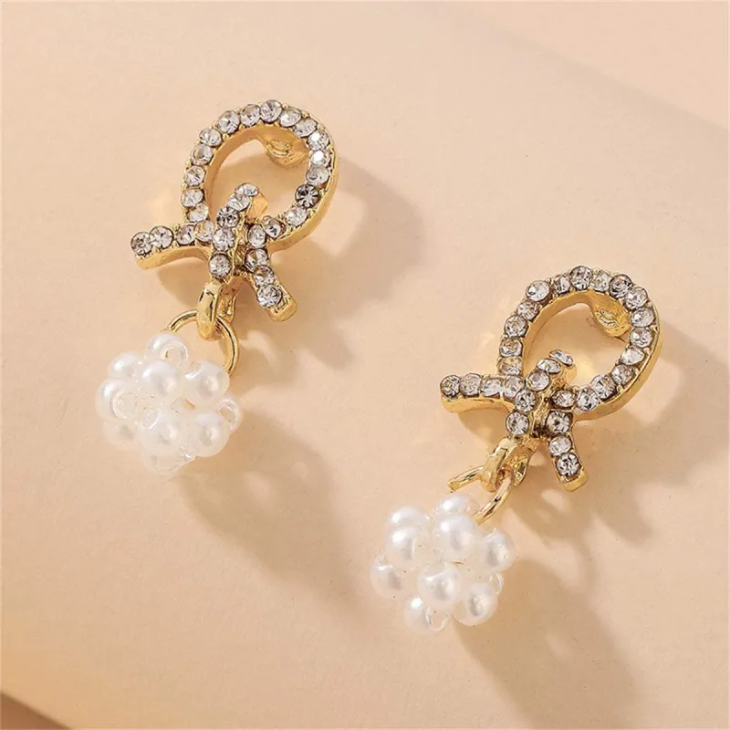 Pearl & Cubic Zirconia Goldtone Balloon Drop Earrings made by Zulily
