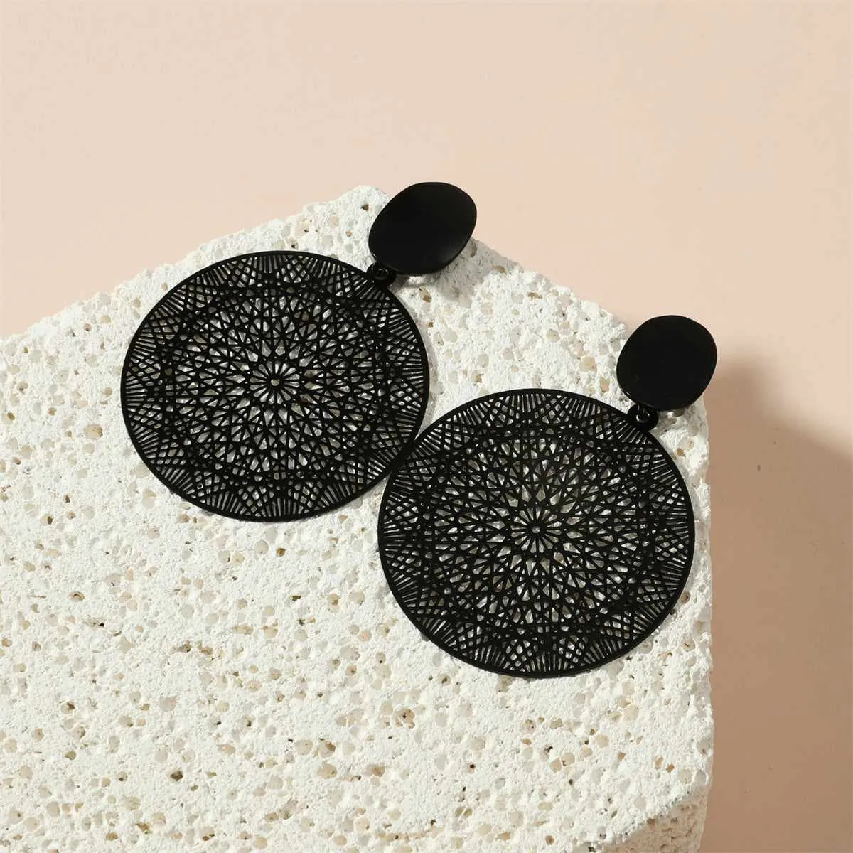 Black Celestial Plate Drop Earrings sold by Zulily product image thumbnail 2