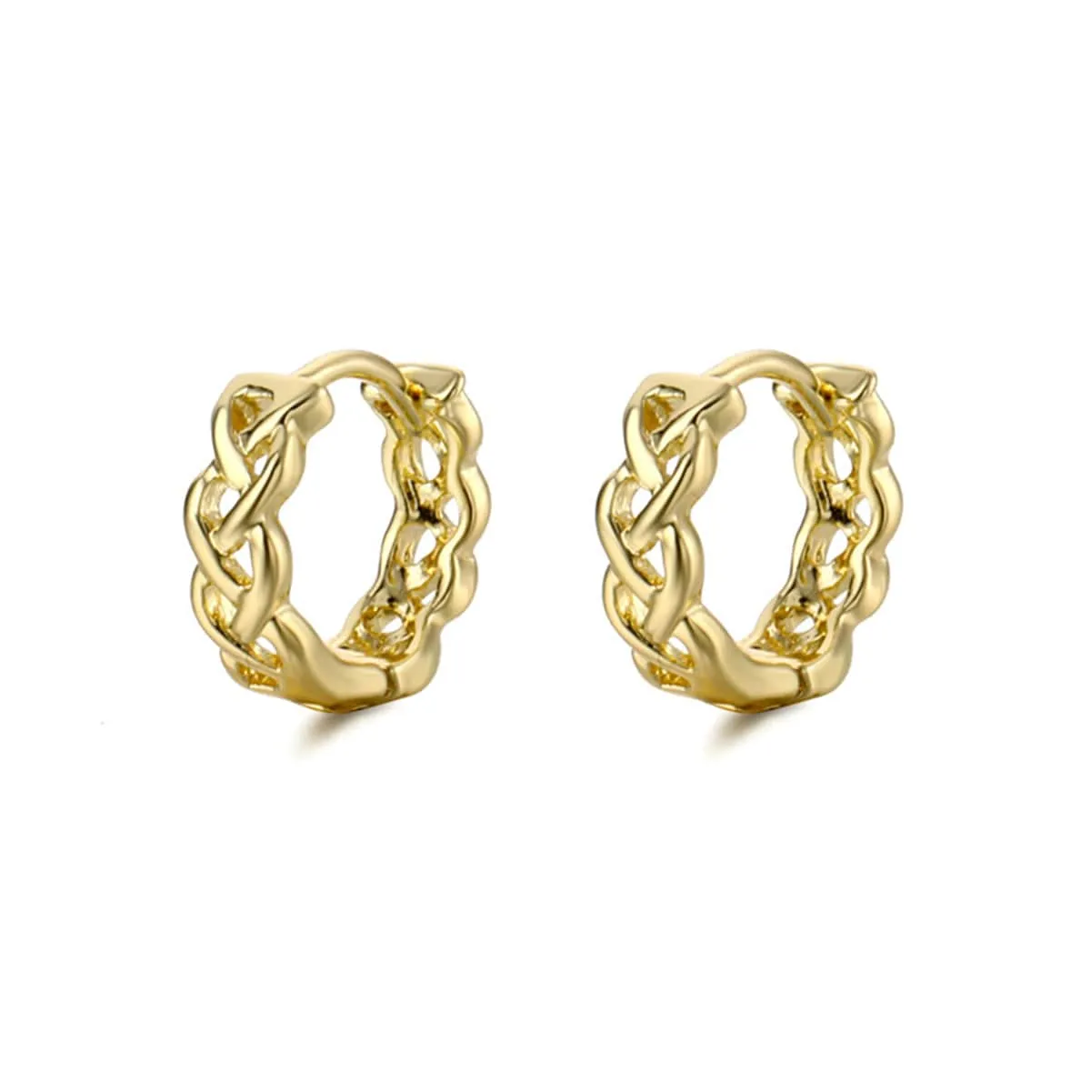 Goldtone Chain Huggie Earrings sold by Zulily