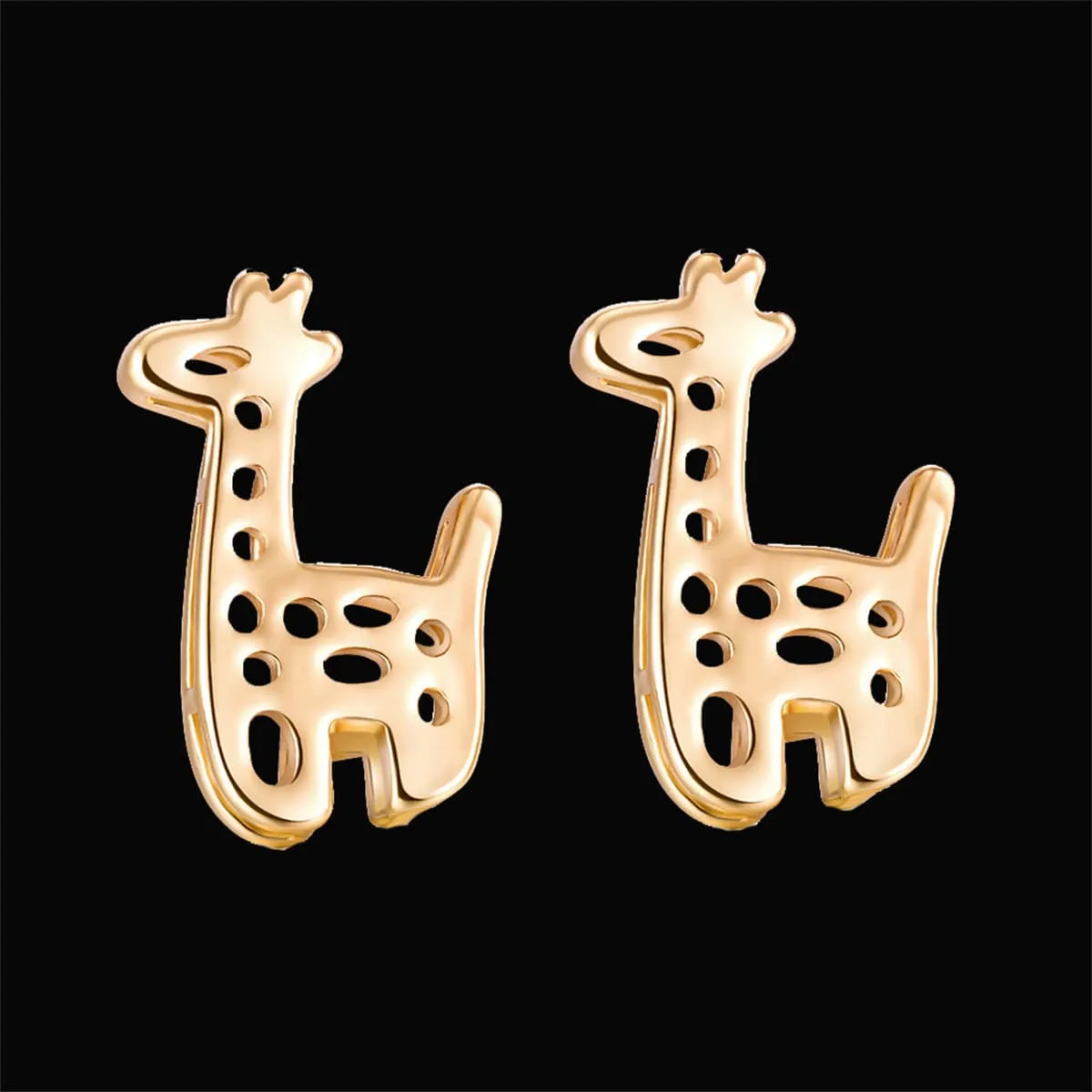 Goldtone Open Giraffe Stud Earrings sold by Zulily product image thumbnail 2