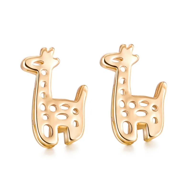 Goldtone Open Giraffe Stud Earrings made by Zulily