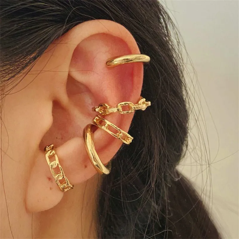 Goldtone Chain Ear Cuffs Set made by Zulily