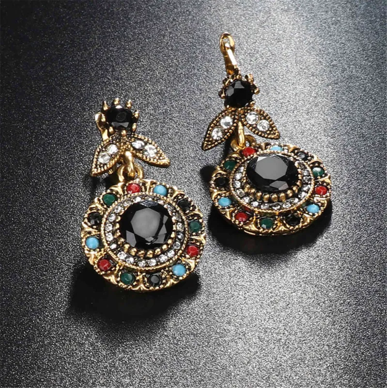Black & Cubic Zirconia Botany Drop Earrings made by Zulily