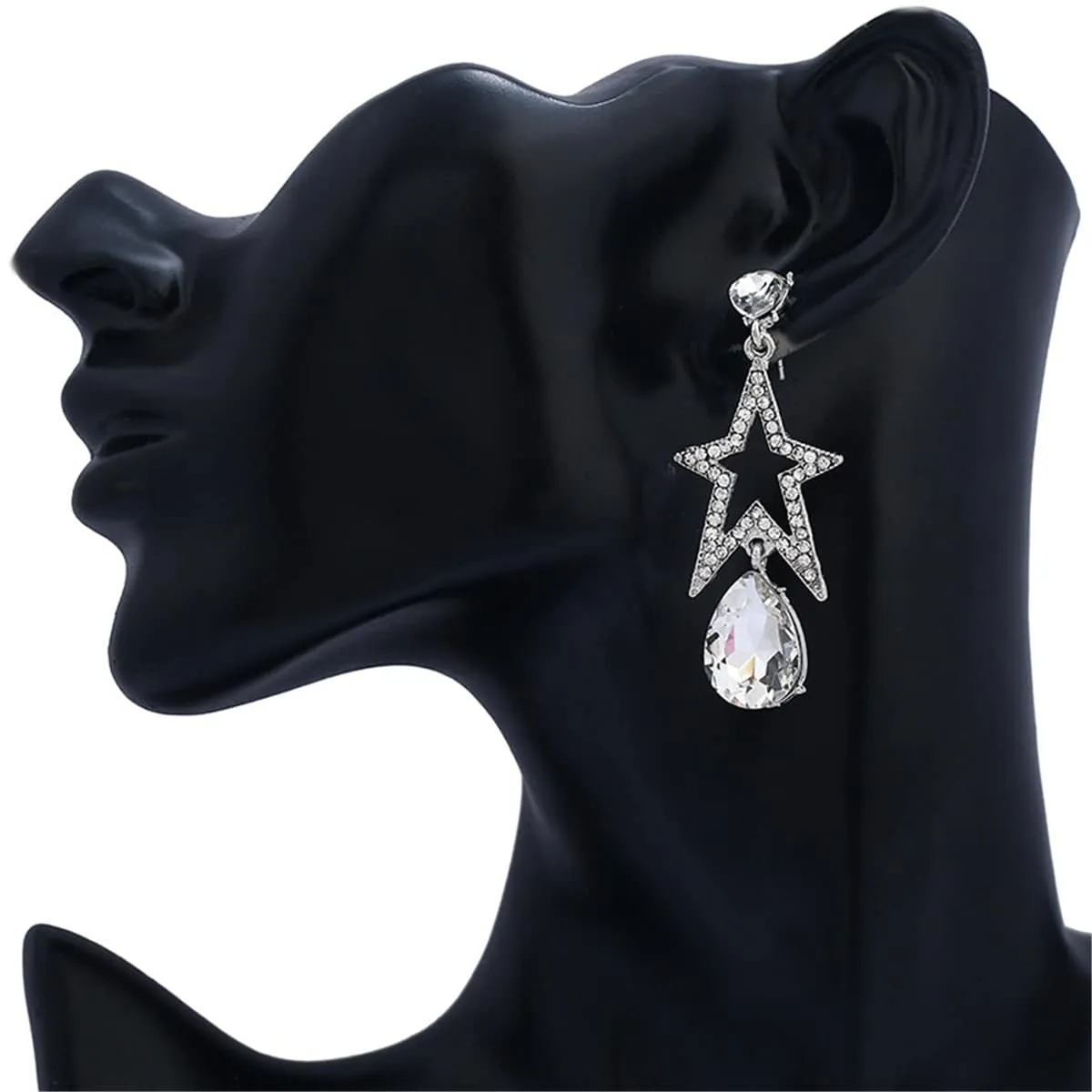 Crystal & Cubic Zirconia Star Drop Earrings sold by Zulily product image thumbnail 2