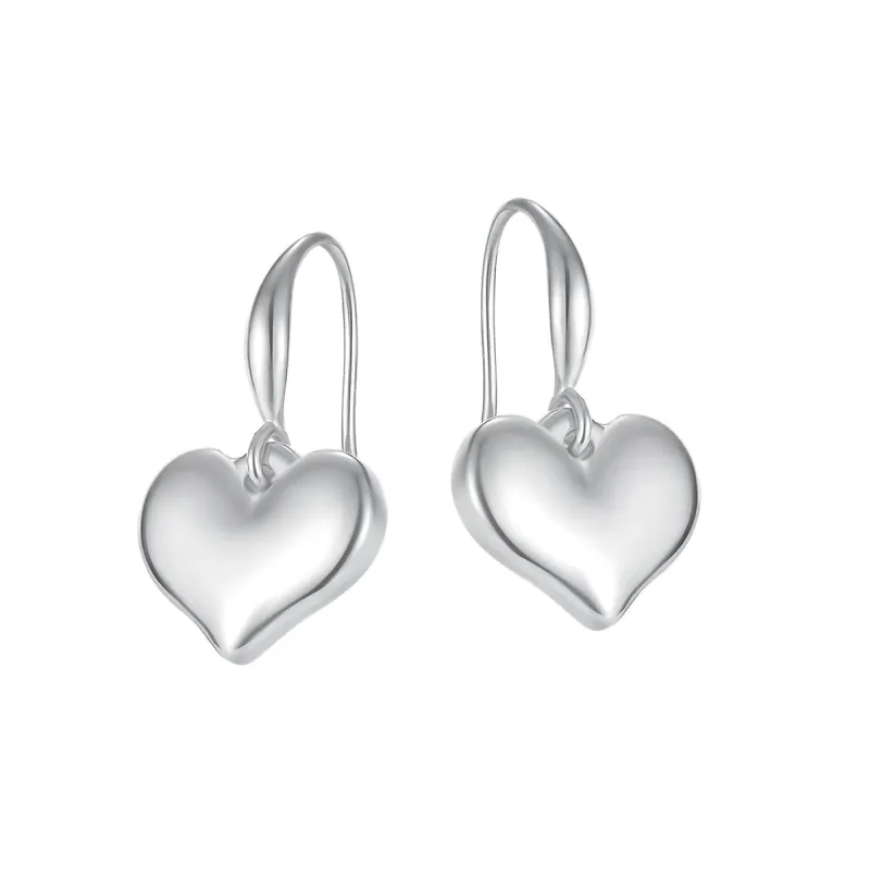 Stainless Steel Heart Drop Earrings made by Zulily