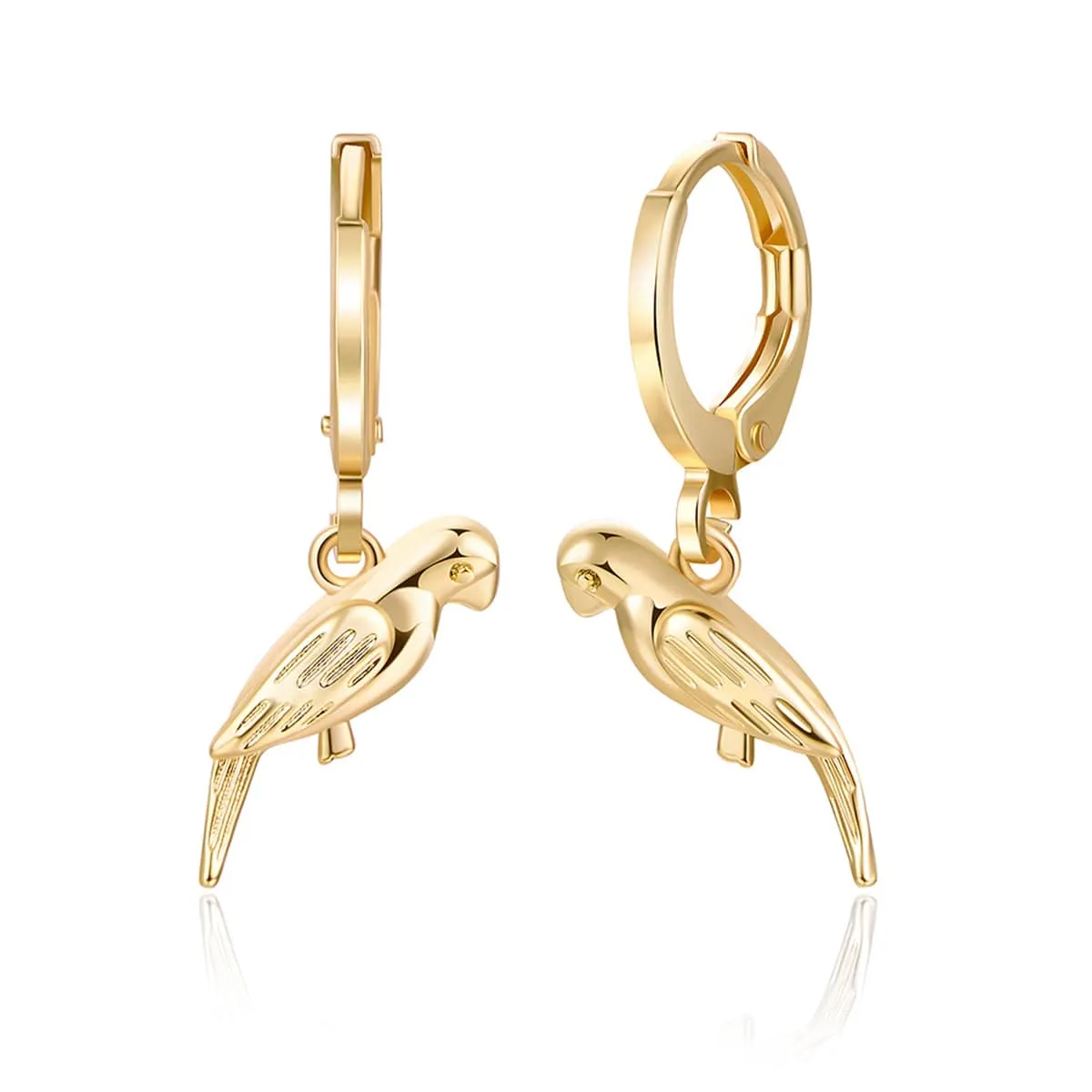 Goldtone Bird Huggie Earrings sold by Zulily