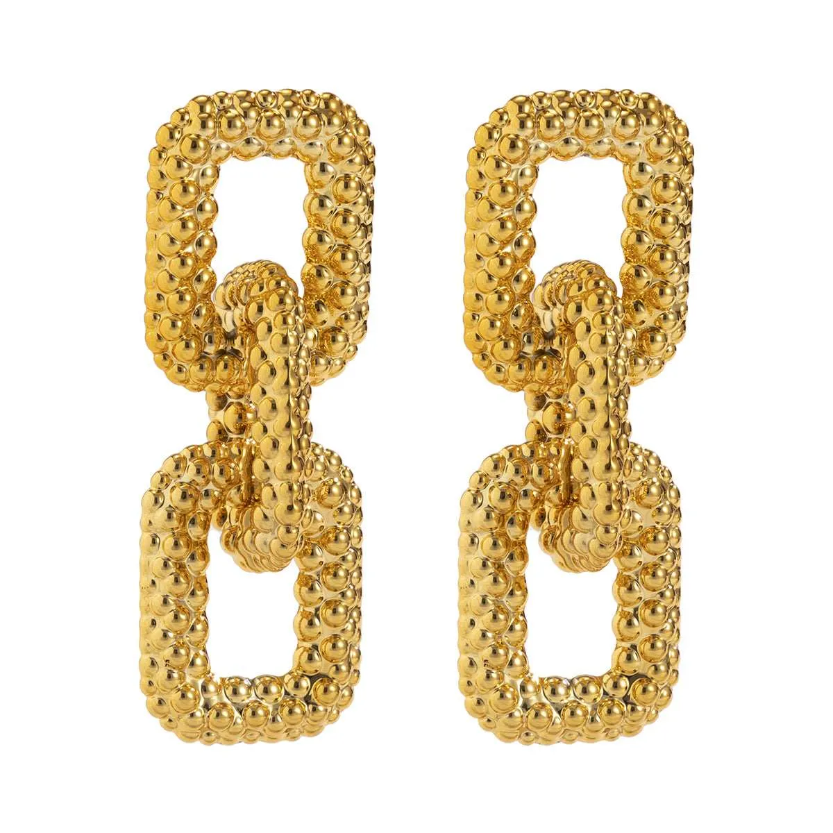 Goldtone Chunky Chain Link Drop Earrings sold by Zulily product image thumbnail 3