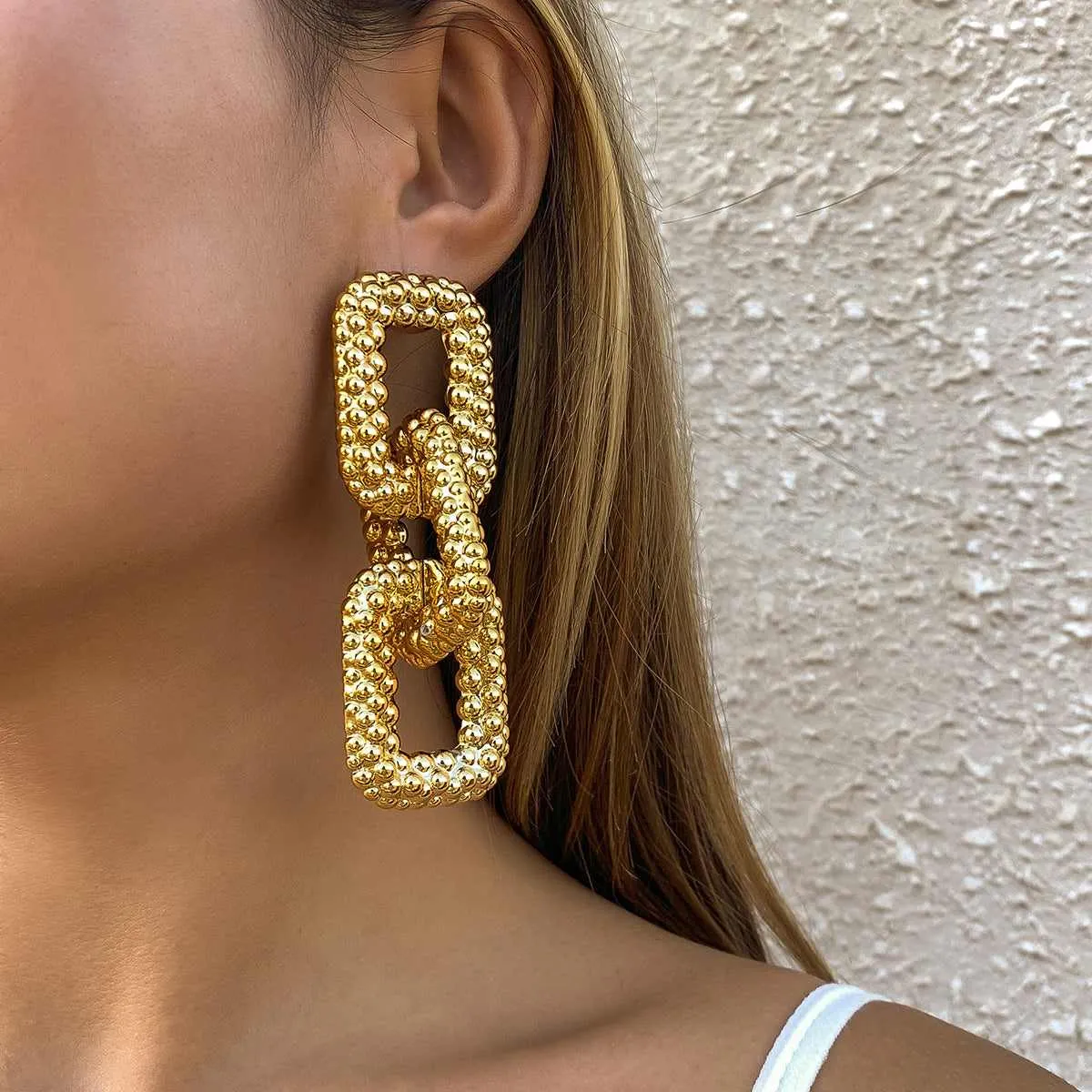 Goldtone Chunky Chain Link Drop Earrings sold by Zulily product image thumbnail 2