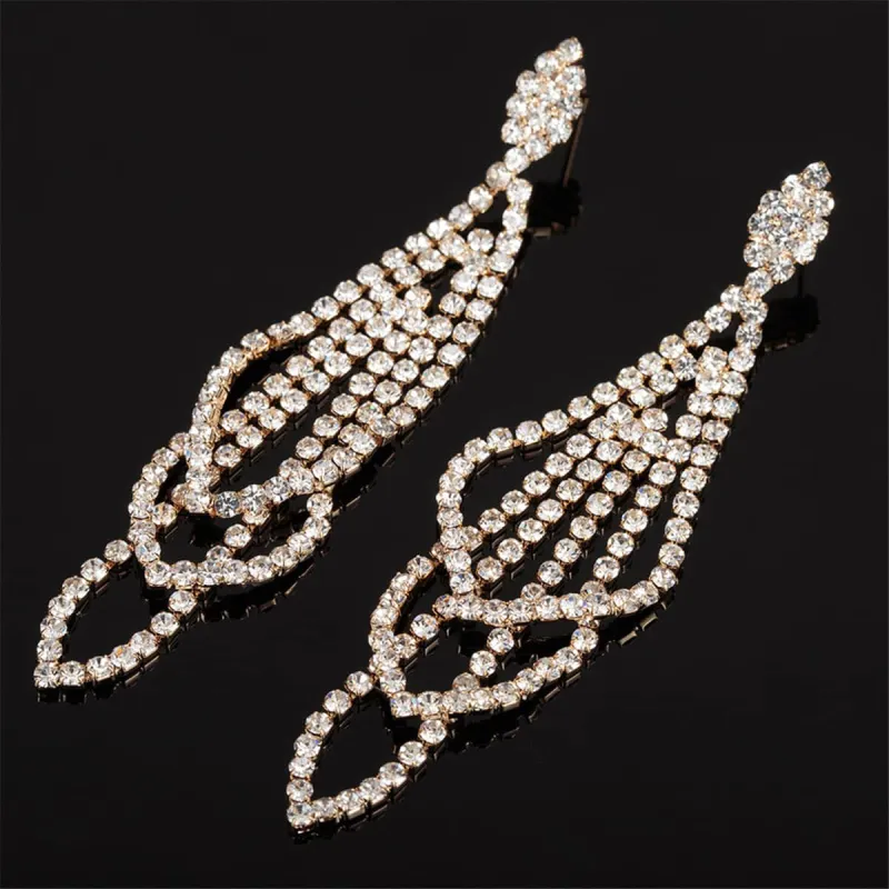 Cubic Zirconia & Goldtone Layer Drop Earrings made by Zulily