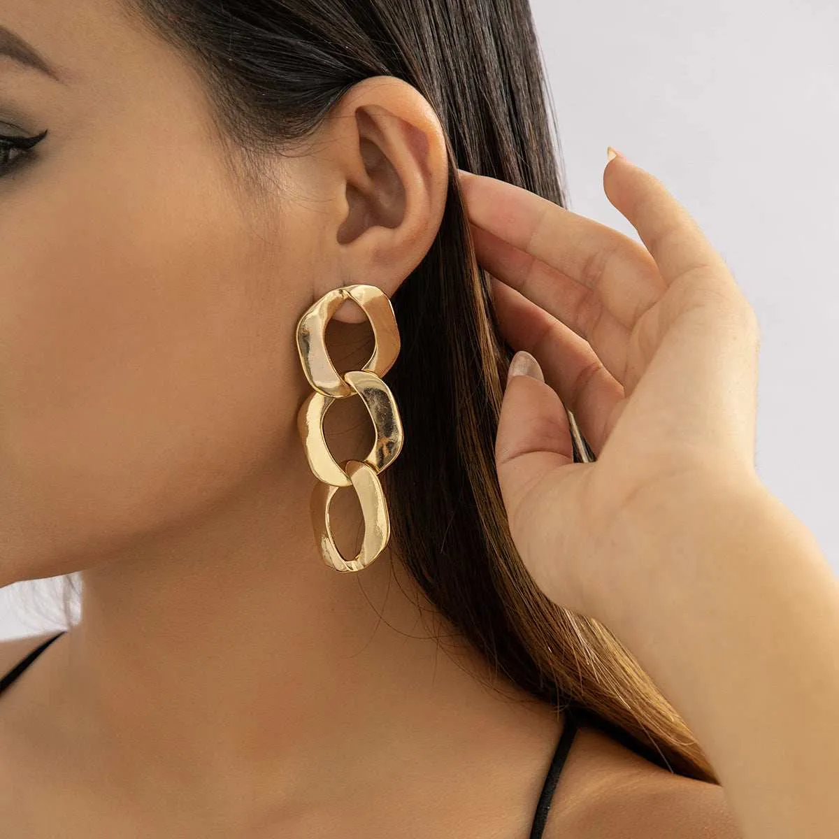 Goldtone Chain Link Drop Earrings sold by Zulily