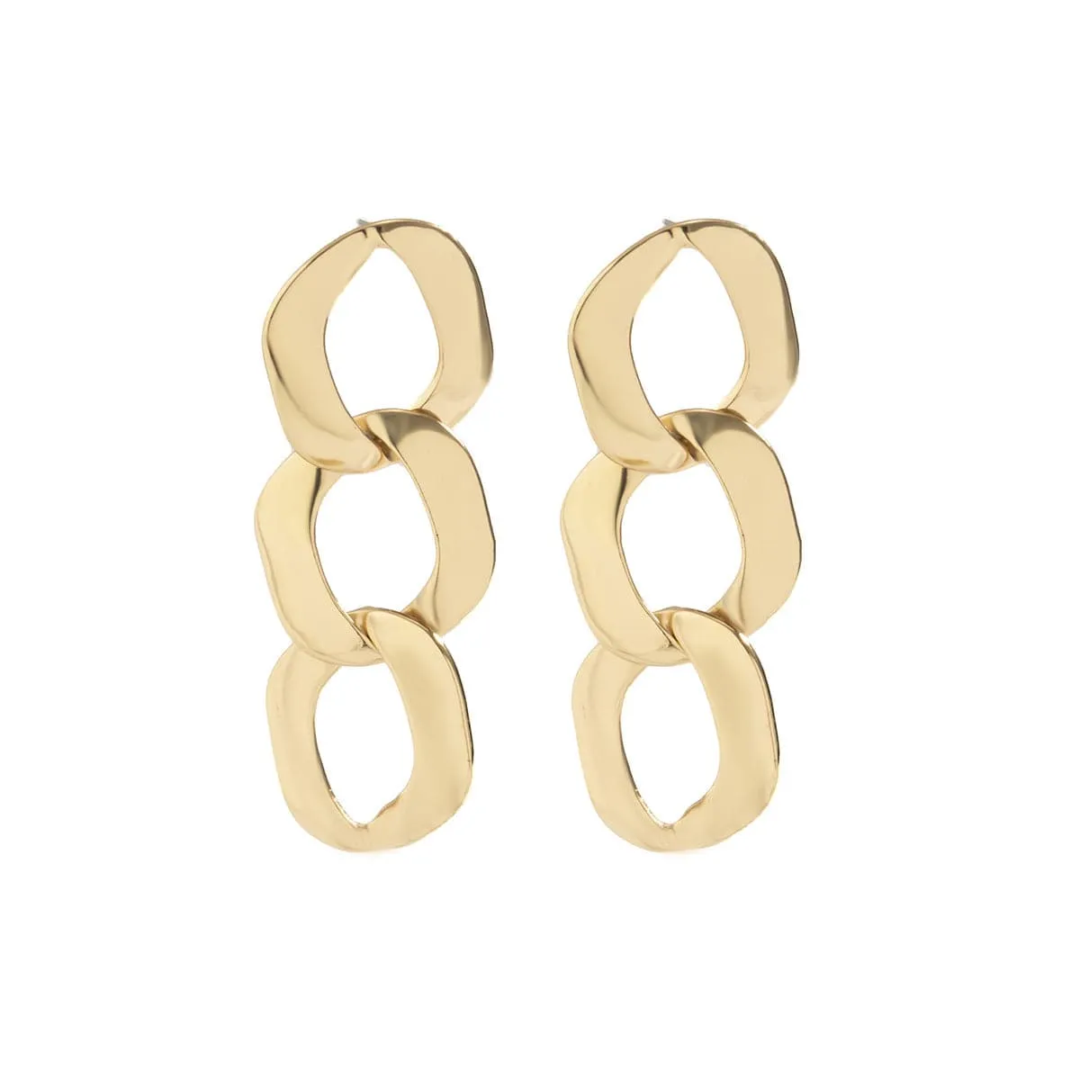 Goldtone Chain Link Drop Earrings sold by Zulily product image thumbnail 2