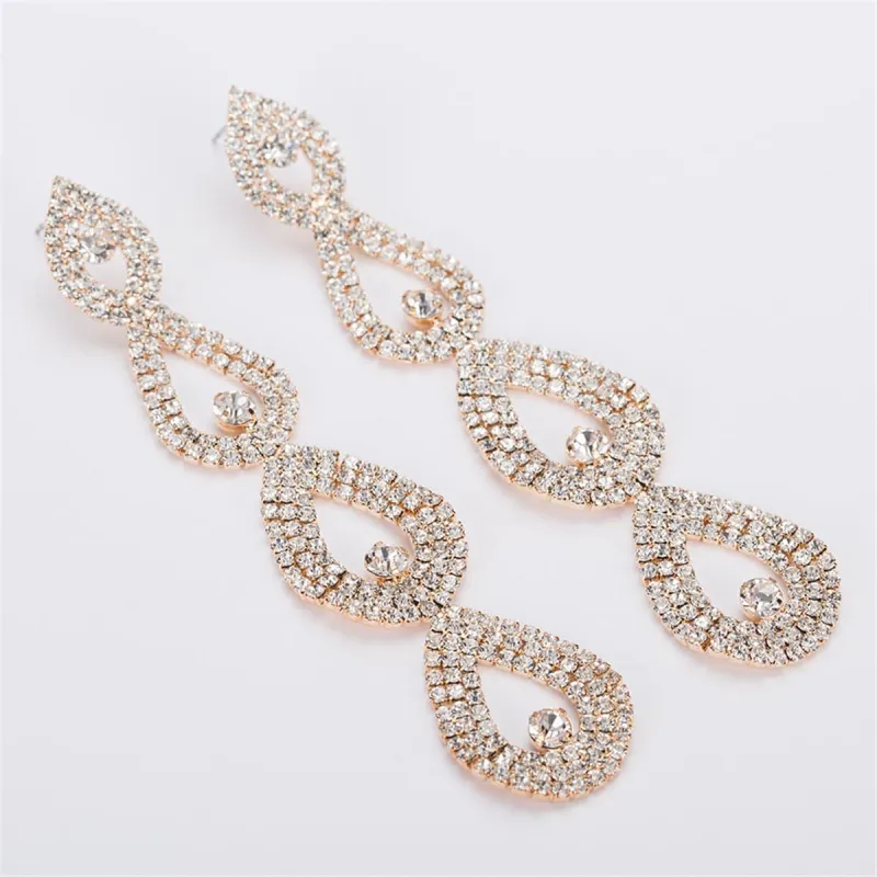 Cubic Zirconia & Goldtone Linking Layer Drop Earrings made by Zulily