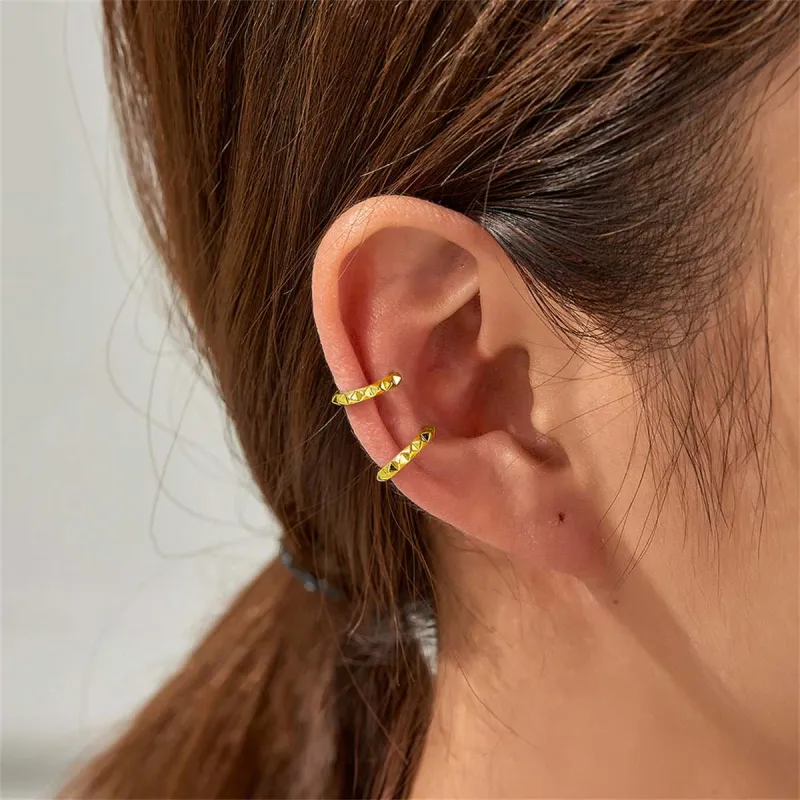 Goldtone Studded Ear Cuffs made by Zulily