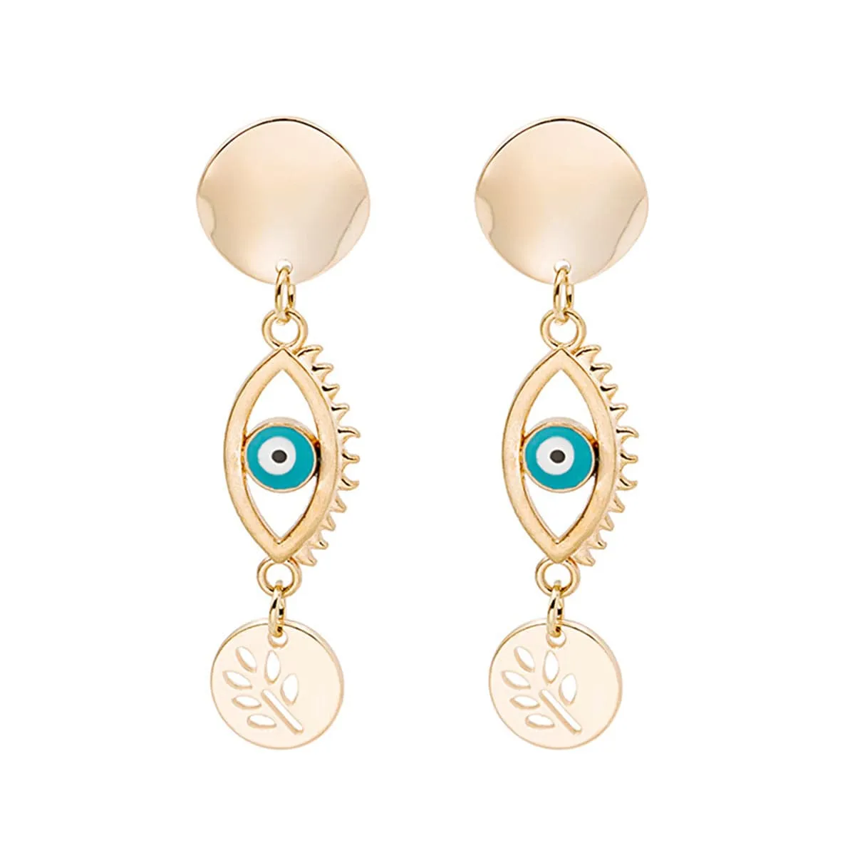 Enamel & Goldtone Devil Eye Branch Drop Earrings sold by Zulily product image thumbnail 3