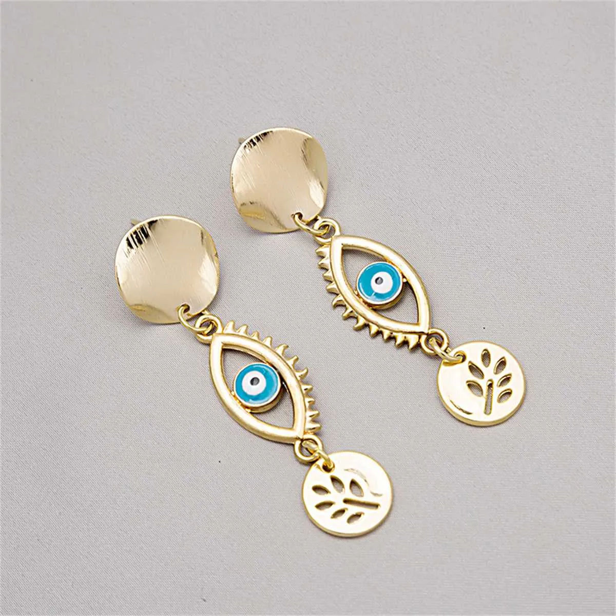 Enamel & Goldtone Devil Eye Branch Drop Earrings sold by Zulily