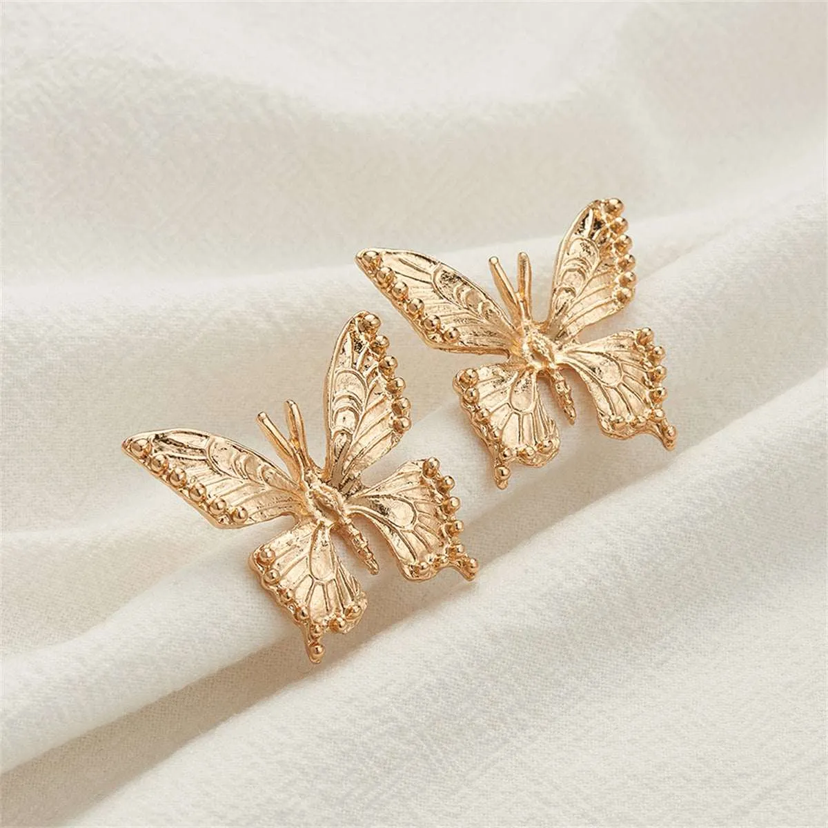Goldtone Butterfly Stud Earrings sold by Zulily product image thumbnail 5