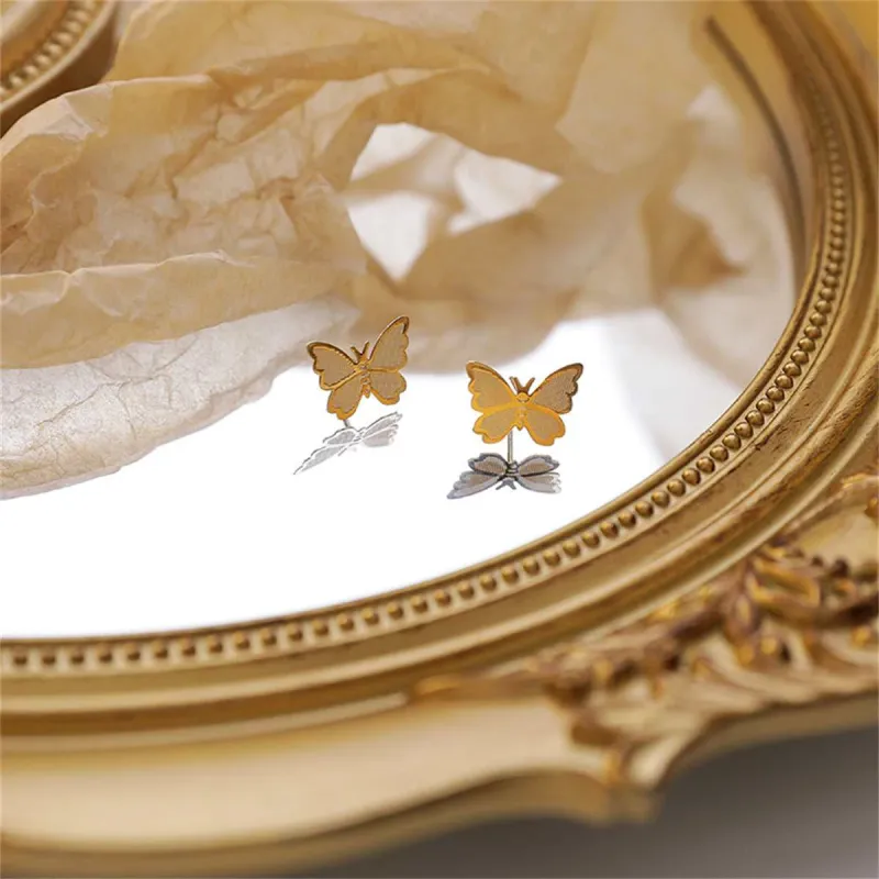 Goldtone Butterfly Stud Earrings made by Zulily
