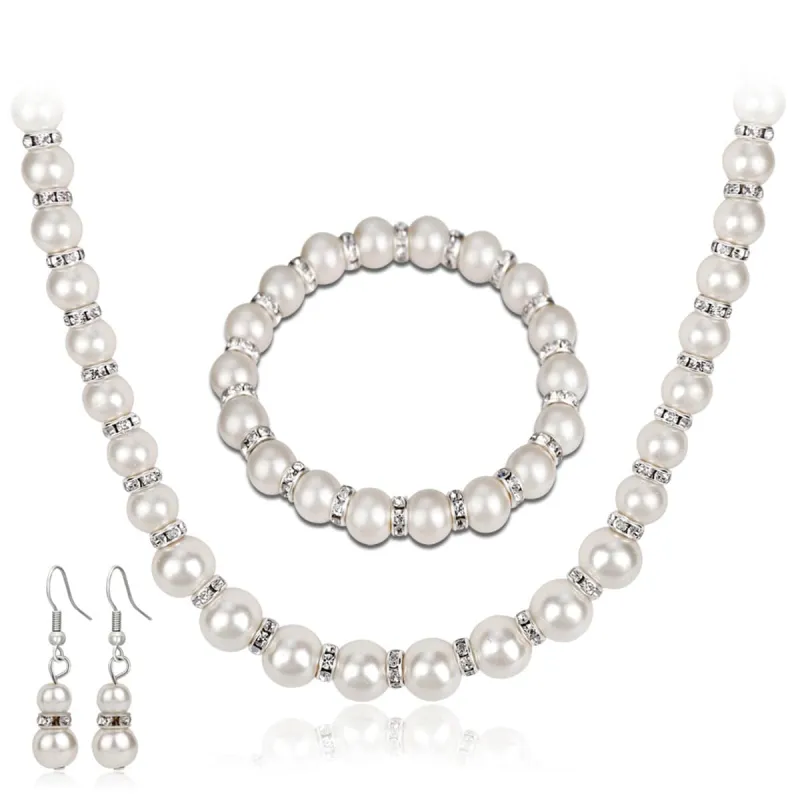 Cubic Zirconia & Pearl Polished Jewelry Set made by Zulily