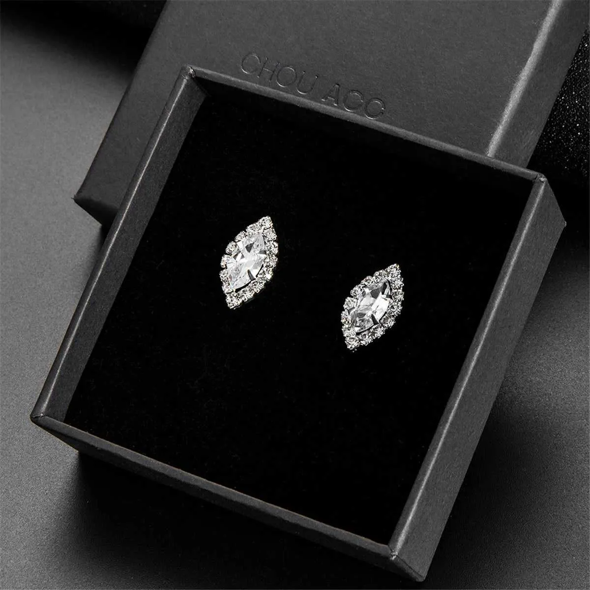 Crystal & Cubic Zirconia Teardrop Stud Earrings & Necklace Set sold by Zulily product image thumbnail 3