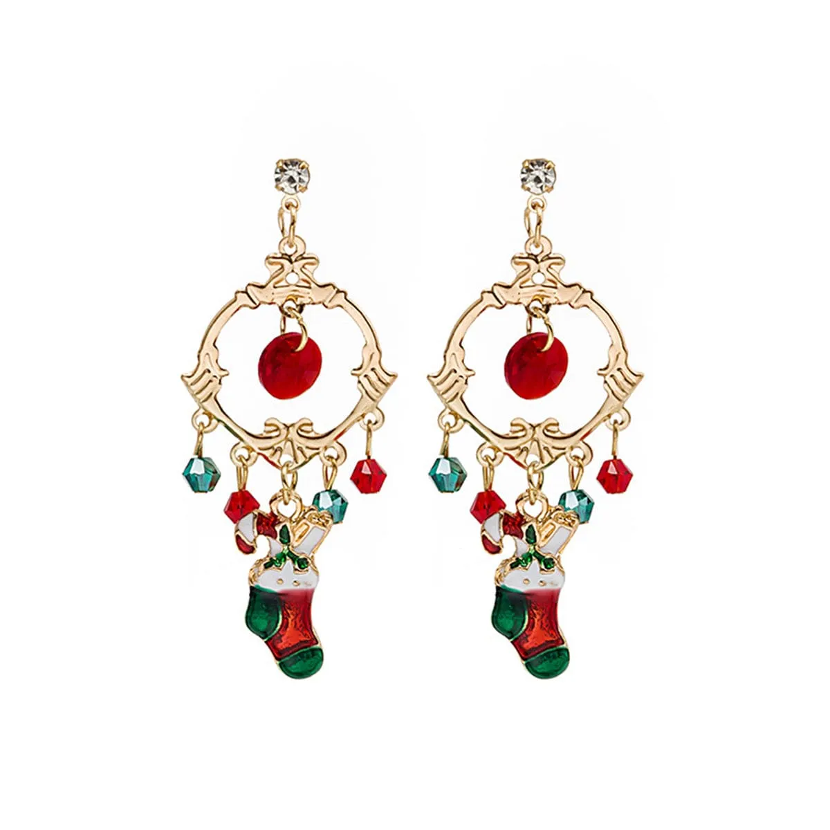 Cubic Zirconia & Acrylic Enamel Goldtone Boot Drop Earrings sold by Zulily